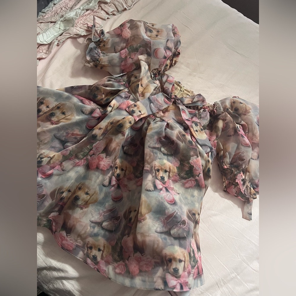 Selkie The Golden Paradise Mini Shabby Chic Dress - Picture 4 of 6